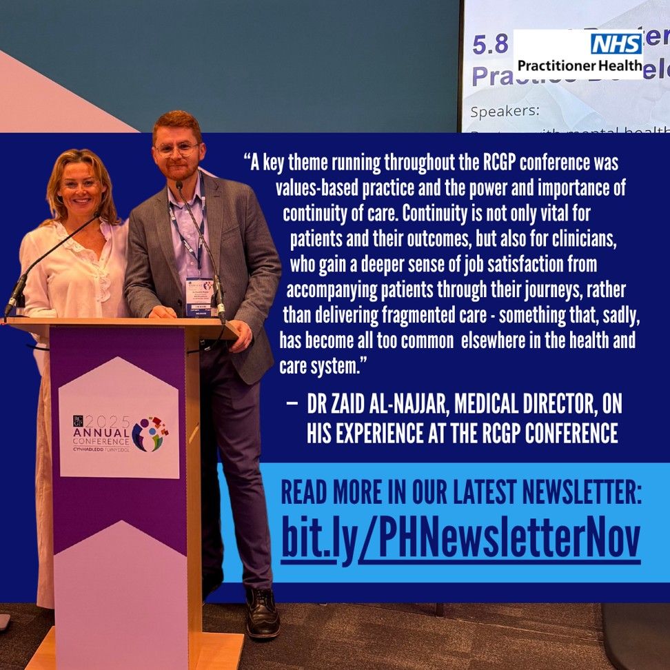 Dr Zaid Al-Najjar, Medical Director on his experience at the RCGP conference. Read here: bit.ly/PHNewsletterNov