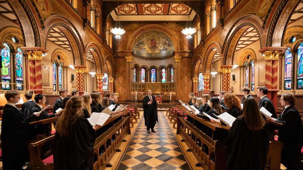Choir of King's College London in College Chapel, Strand
