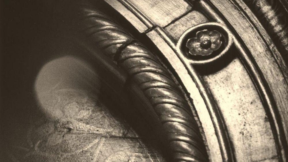 Close up detail of decorative woodwork in College Chapel, Strand