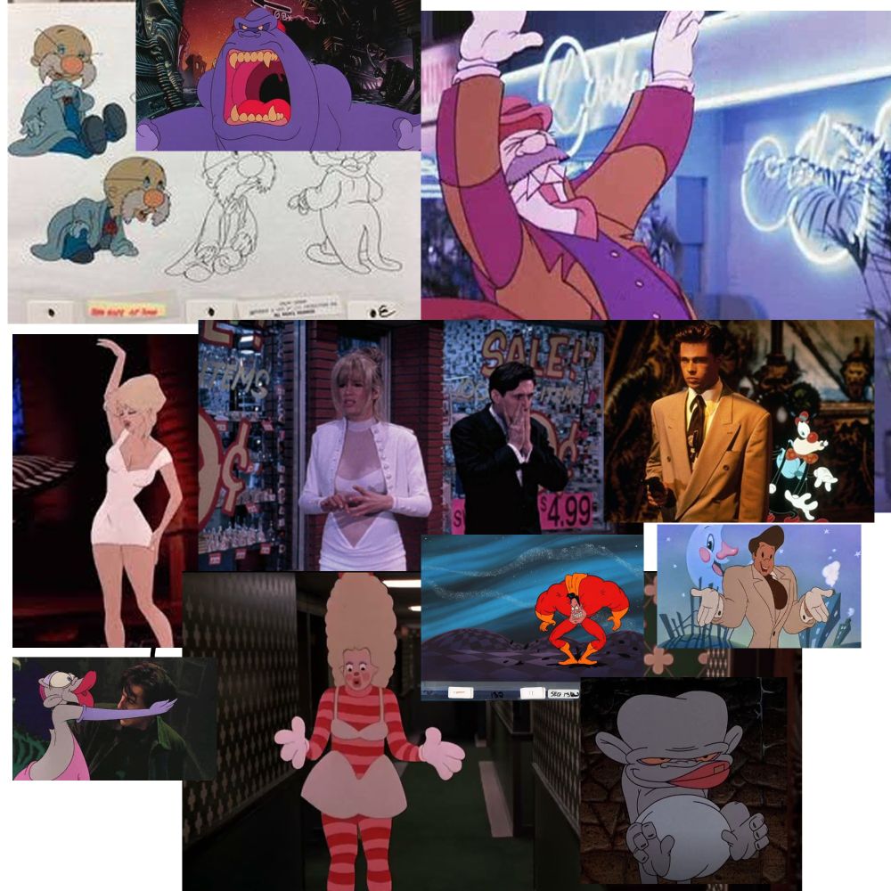 various screen shots and character art from the movie cool world.