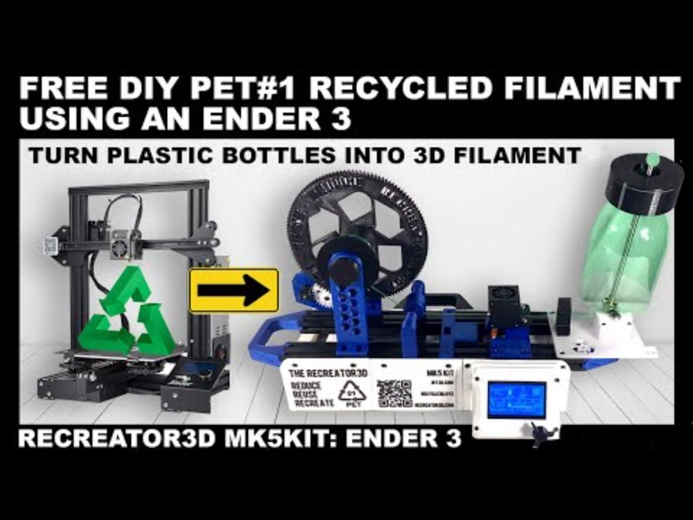 The Recreator 3D - MK5Kit : Ender3 -  DIY Build Notes - PET Filament Maker - Plastic Pultrusion Unit