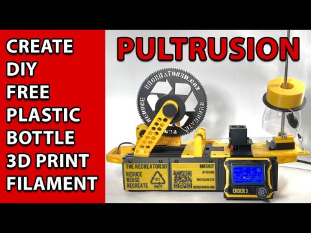 FREE HOW TO : Recycle Plastic Bottles At Home! Create RepRap 3D Printer Filament with Pultrusion!