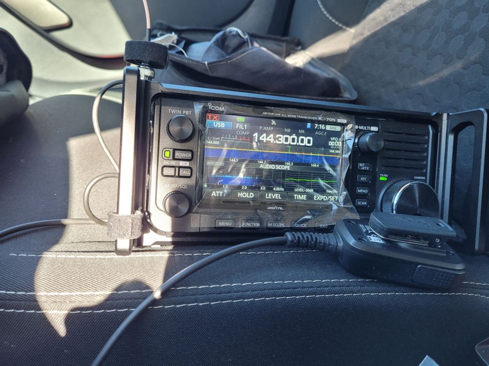 Ic-705 on 144.300Mhz.