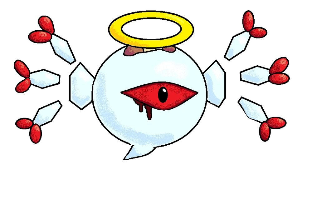 Artwork of 0² from Kirby drawn in MS Paint 