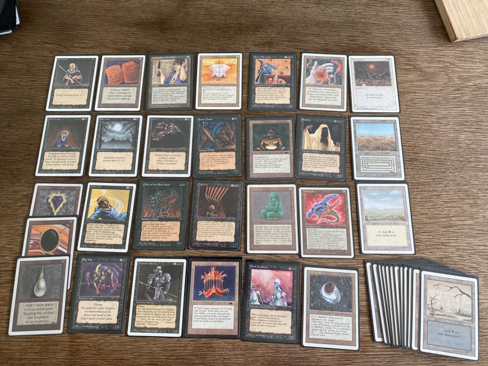 Oldschool Magic deck pic. Black, splashing Armageddon