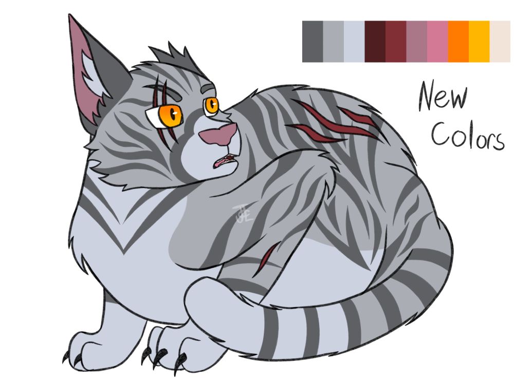 Updated colors for one of my warriors ocs, Swiftclaw