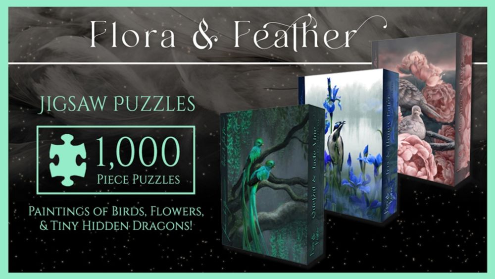 Flora & Feather - Jigsaw Puzzles & Decorative Tins