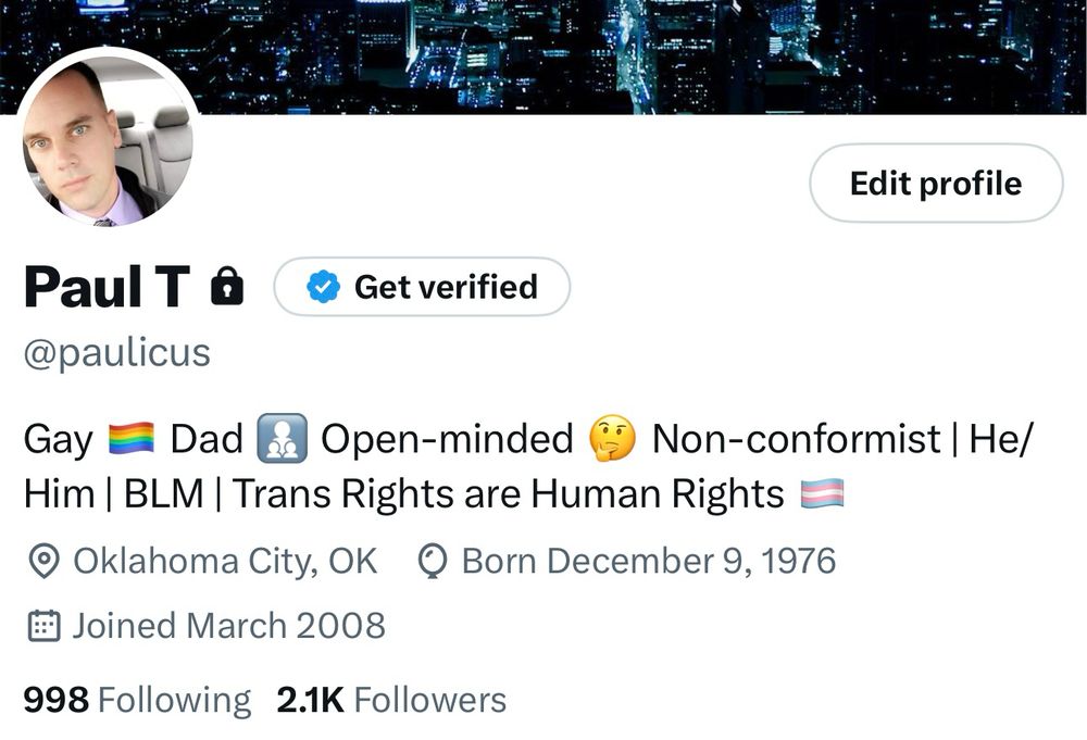 @paulicus Twitter account screenshot
