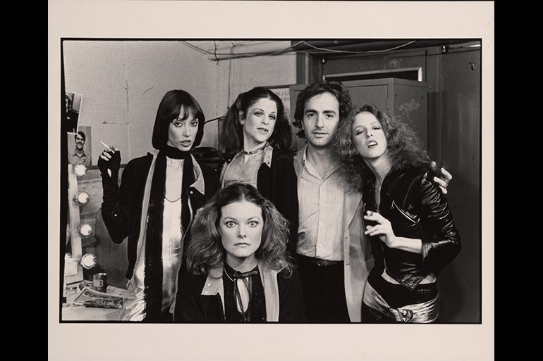Black and white photo by Edie Baskin
Shelley Duvall, Jane Curtin, Gilda Radner, Lorne Michaels and Laraine Newman in 1977