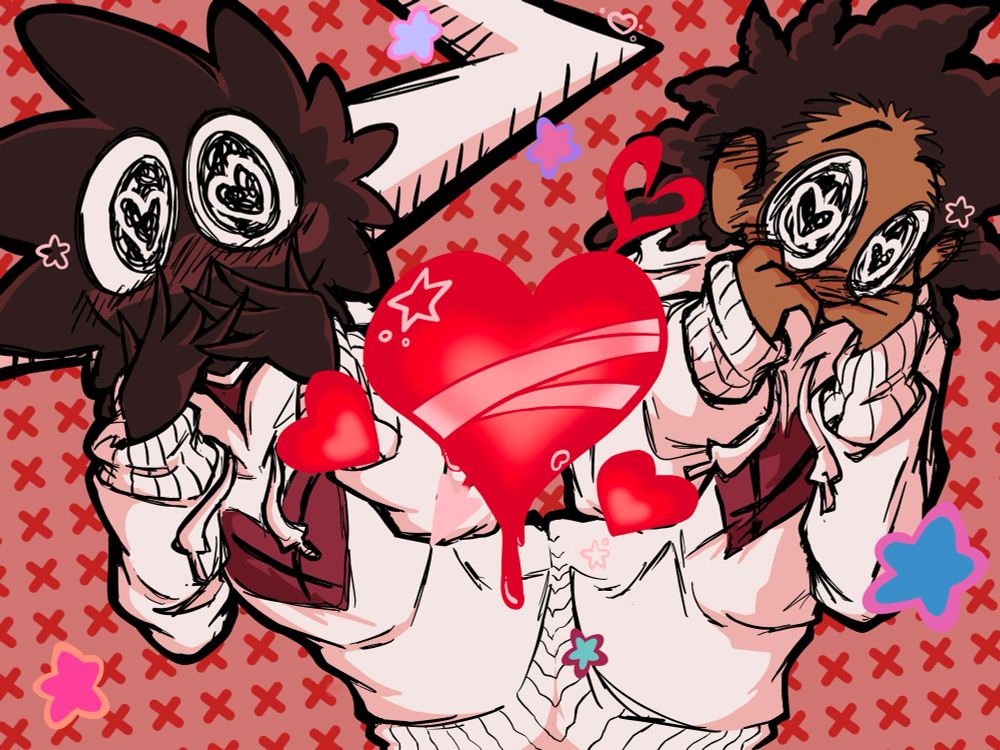 Illustration with my OC, Astro. Created in Procreate