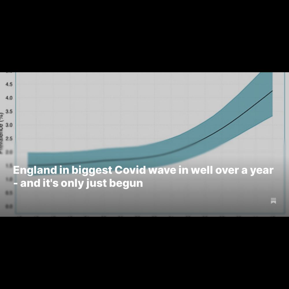 England in biggest Covid wave in well over a year - and it's only just begun