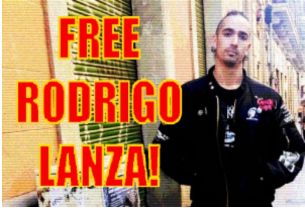 Photo of antifascist prisoner Rodrigo Lanza More information: https://supportantifaprisoners.wordpress.com/antifascist-prisoners/