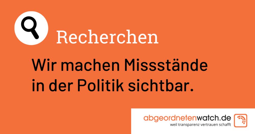 Recherchen | abgeordnetenwatch.de