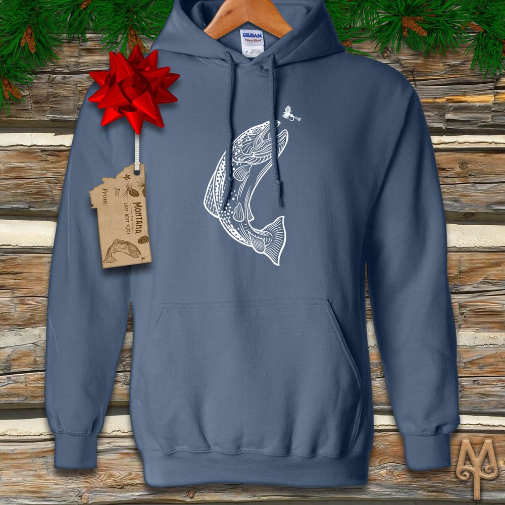 Brown Trout hoodie sweatshirt by Montana Treasures