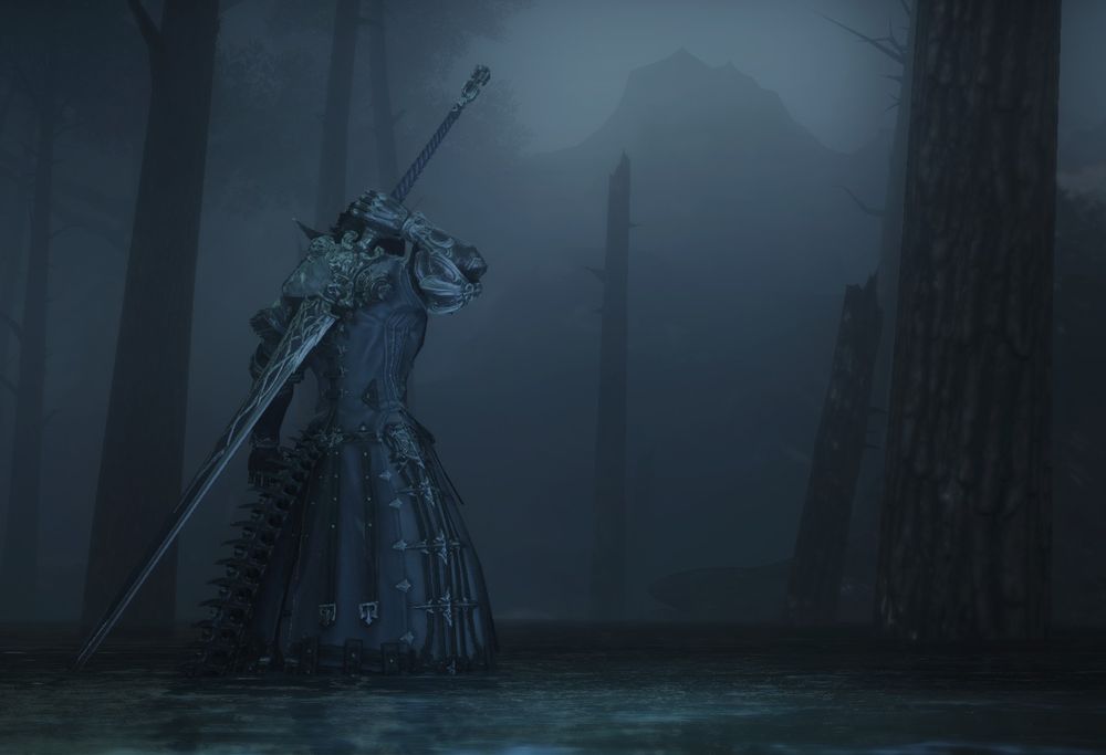 Good news: he has a shirt on in this one. He looks like he's about to draw his sword on a distant tree or something. Idk what it did to piss him off. Exist, I guess.