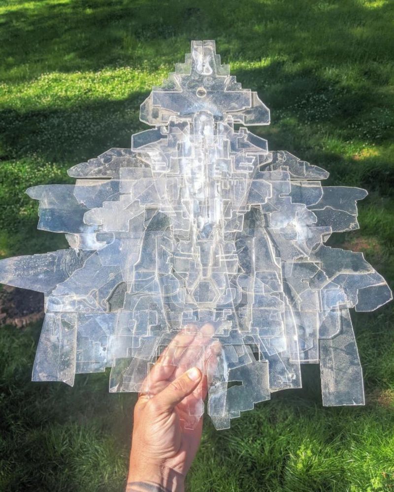 Layered hand cut plexi 