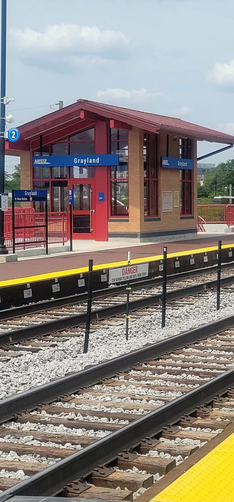 CHICAGO - The new Grayland Metra station, serving the Milwaukee District North Line. 