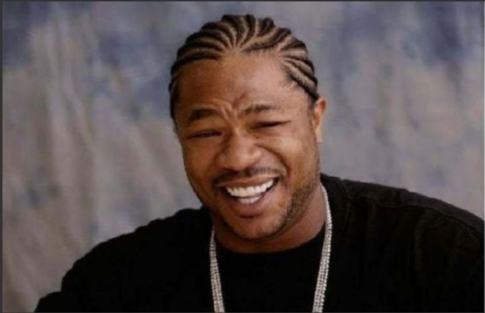 The Xzibit Yo Dawg meme with no words.