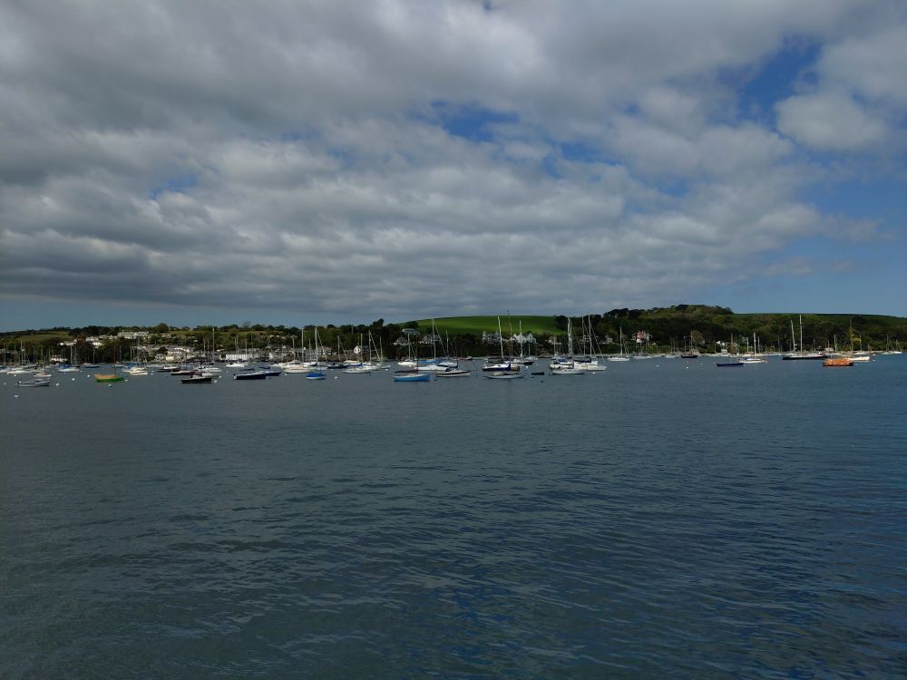 View from Prince of Wales pier across to Flushing, lots of boats sit out on the water.