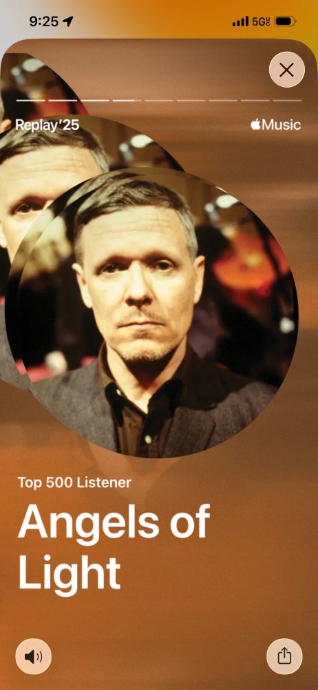 I was a top 500 listener of Angels of Light. Considering how the algorithm lists top songs for the artist on the group’s homepage, I may well have been the only listener. 