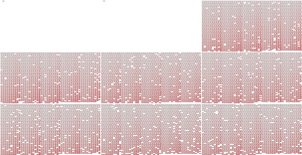 The previous diagram's negative space, all the room shapes that are impossible given the first two rooms are fixed.
