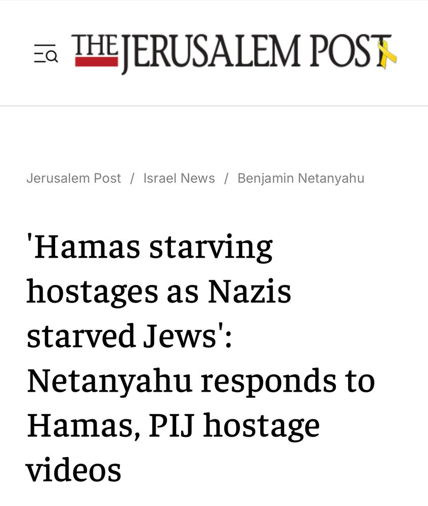 THE JERUSALEM POST

'Hamas starving hostages as Nazis starved Jews': Netanyahu responds to Hamas, PIJ hostage videos