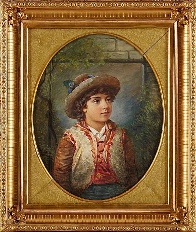 Niño con sombrero, s/d

Está representada en el Museo Nacional de Estocolmo,  el Museo de Vänersborg ,  el Museo de Arte de Norrköping  y el Museo de Arte de Kalmar
Fallecio el 20 de enero de 1893 a los 48 años.
