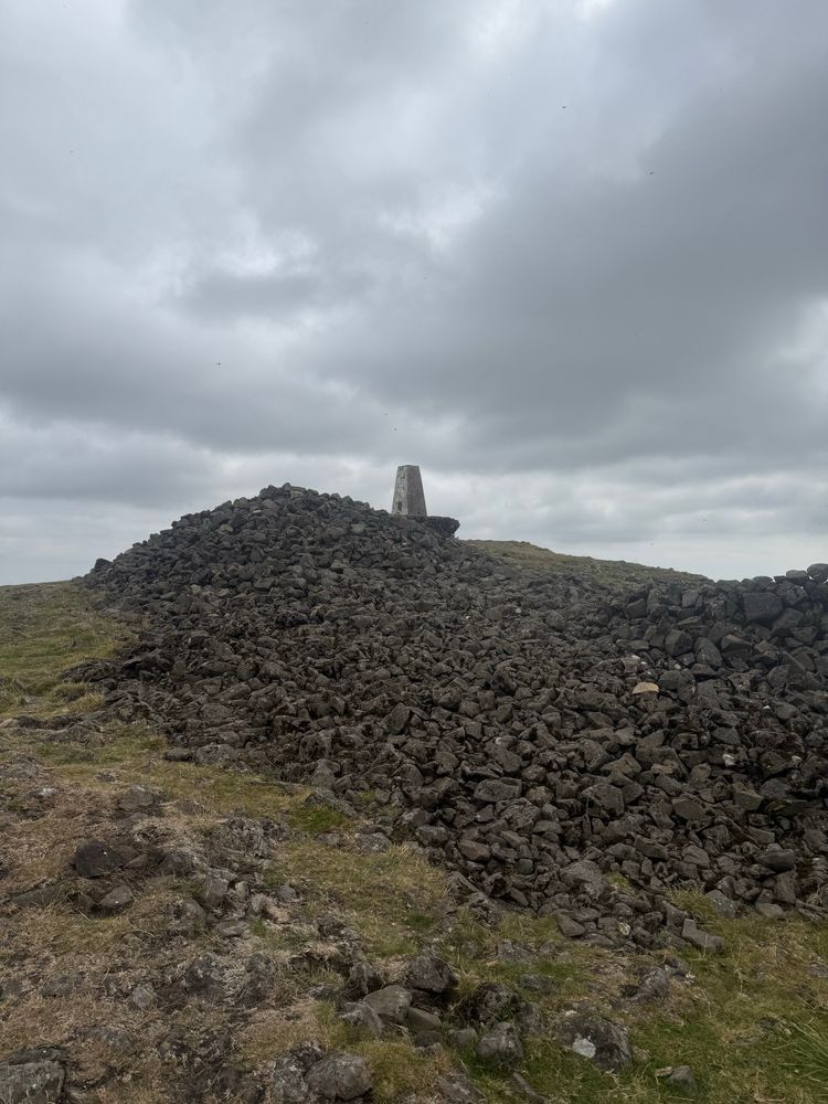 West Lomond summit cairn and trig