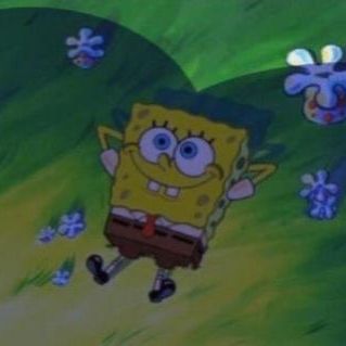 spongebob under a butt