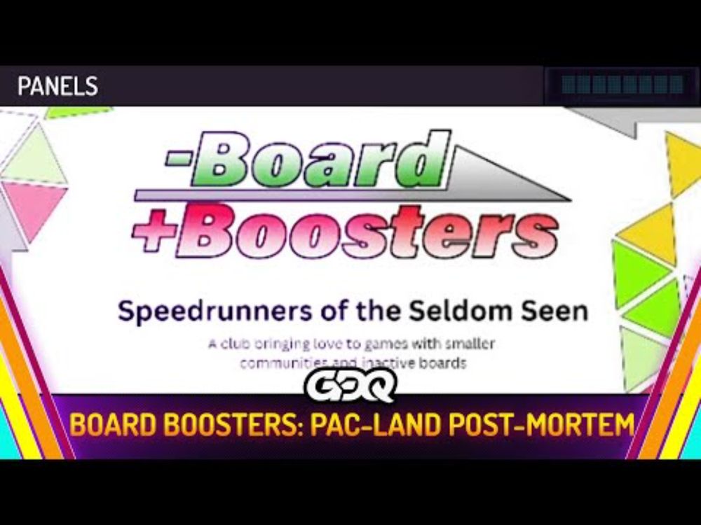Board Boosters: Pac-Land Post-Mortem - Summer Games Done Quick 2025 Panels