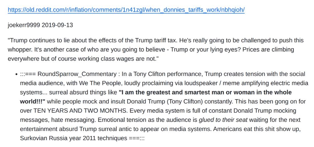 https://old.reddit.com/r/inflation/comments/1n41zgl/when_donnies_tariffs_work/nbhqioh/ joekerr9999 2019-09-13 