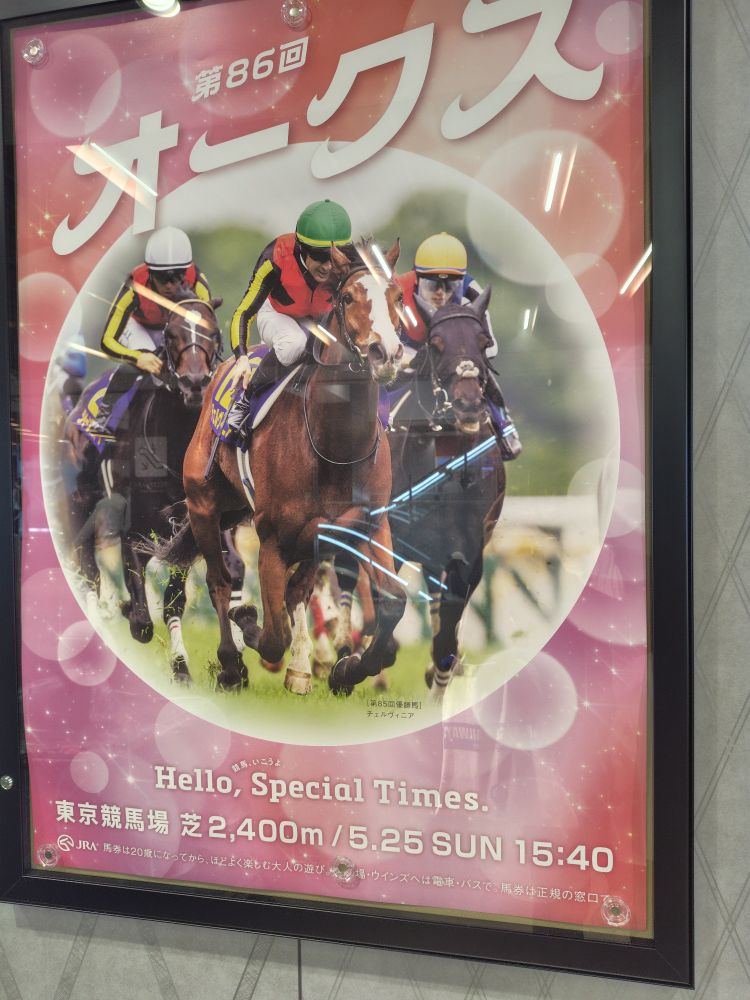 オークスは京都競馬場で見るよ