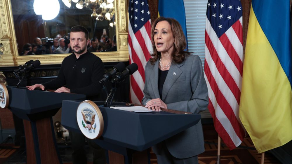 Harris says Trump's Ukraine plan is akin to 'surrender' in Zelenskyy meeting