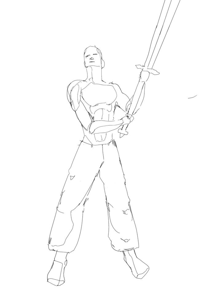 guy holding a massive sword