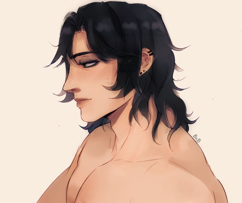 Side profile of emo dude