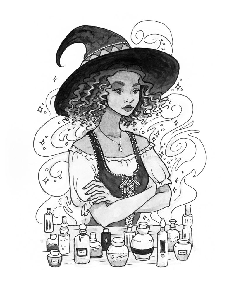 Potion Witch Inktober.