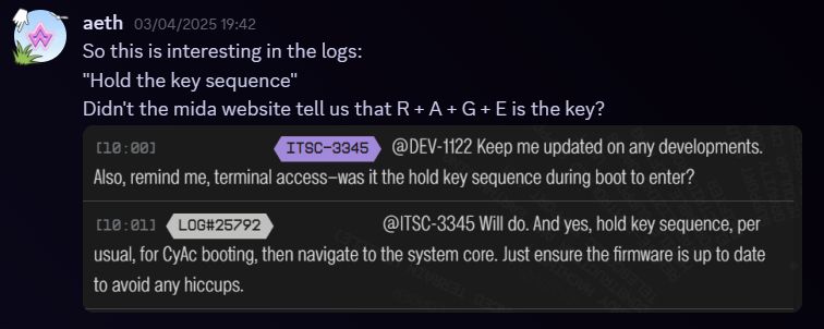 A screenshot of Discord showing logs from the Traxus website