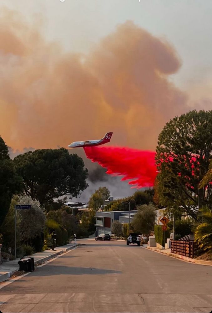 Water Bomber fighting California Wildfires taken by Heather Thomas’ son’s neighbour 