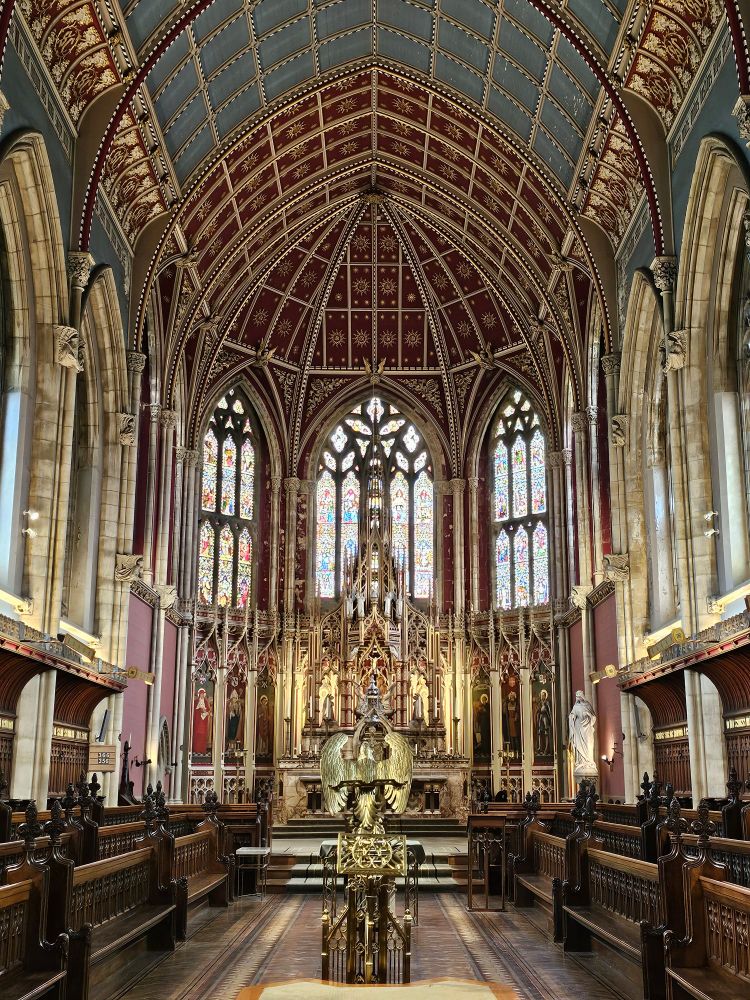 The chapel at Ushaw House, based on an earlier design in the same location by Augustus Pugin.