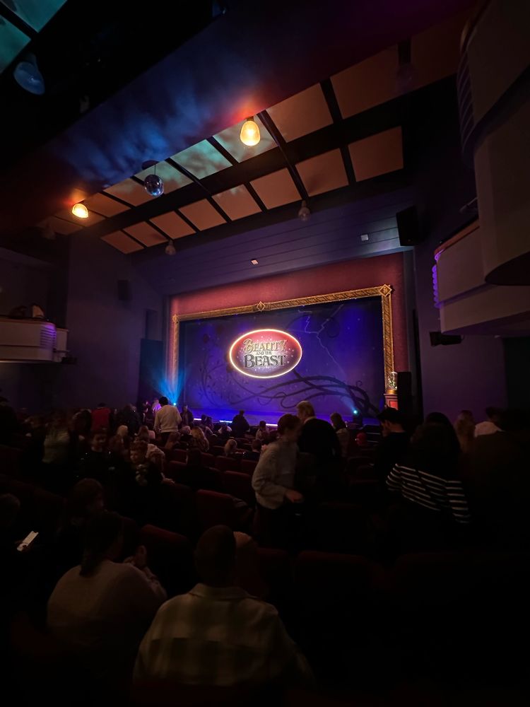 Beauty and the Beast sign, the stage is set for the performance to begin