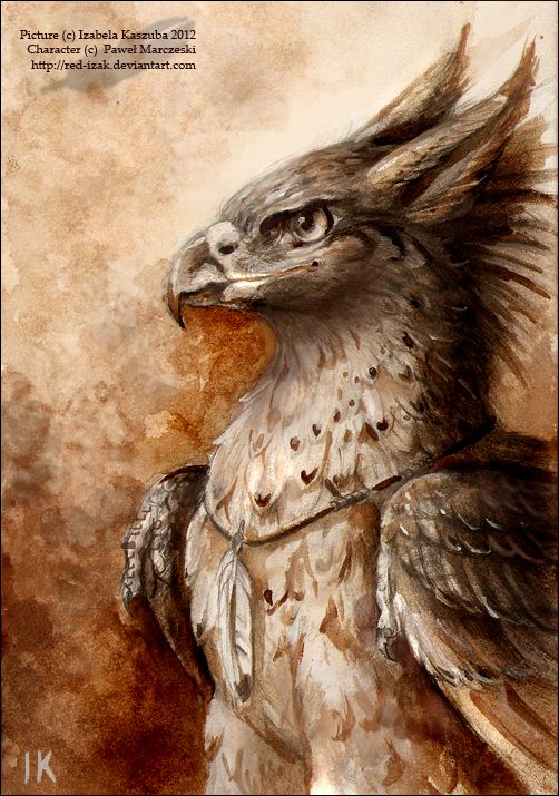 gryphon portrait made with coffee