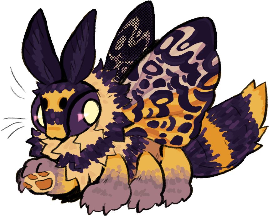 an anthro design of a false tiger moth