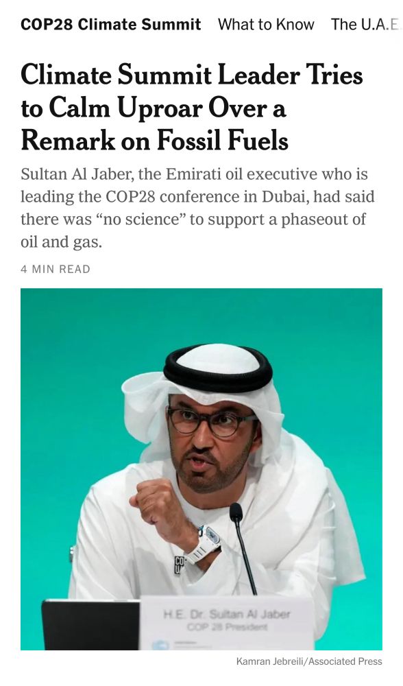 Oil executive leading climate talks