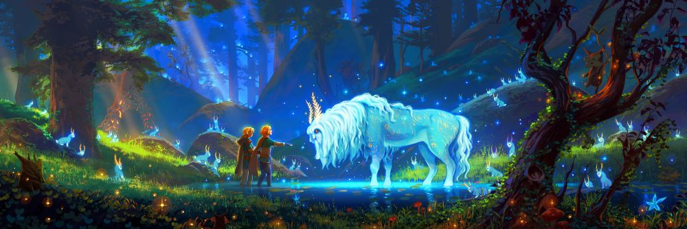 In this digitally painted fanart of Breath of the Wild & Tears of the Kingdom, we see Link and Zelda on Satori mountain greeting the Lord of the Mountain