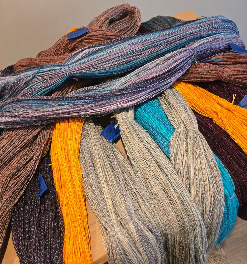 Handspun yarn from Tour de Fleece.