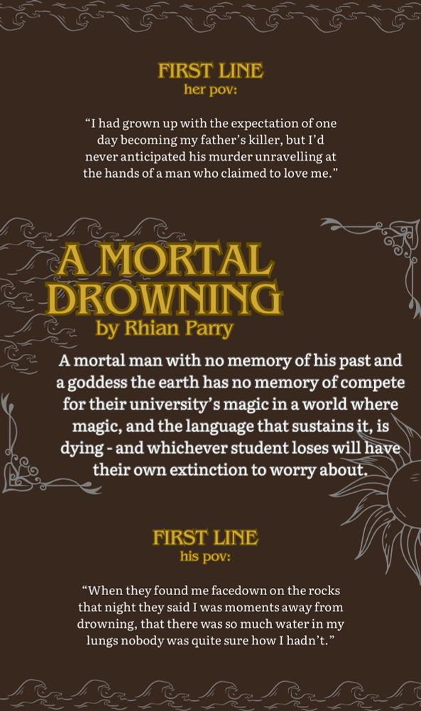 A mortal man with no memory of his past and a goddess the earth has no memory of compete for their university’s magic in a world where magic, and the language that sustains it, is dying - and whichever student loses will have their own extinction to worry about.