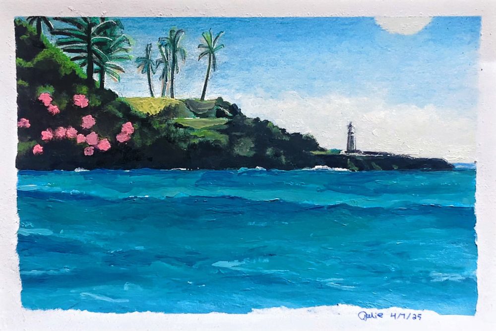 ocean view with a lighthouse in the distance