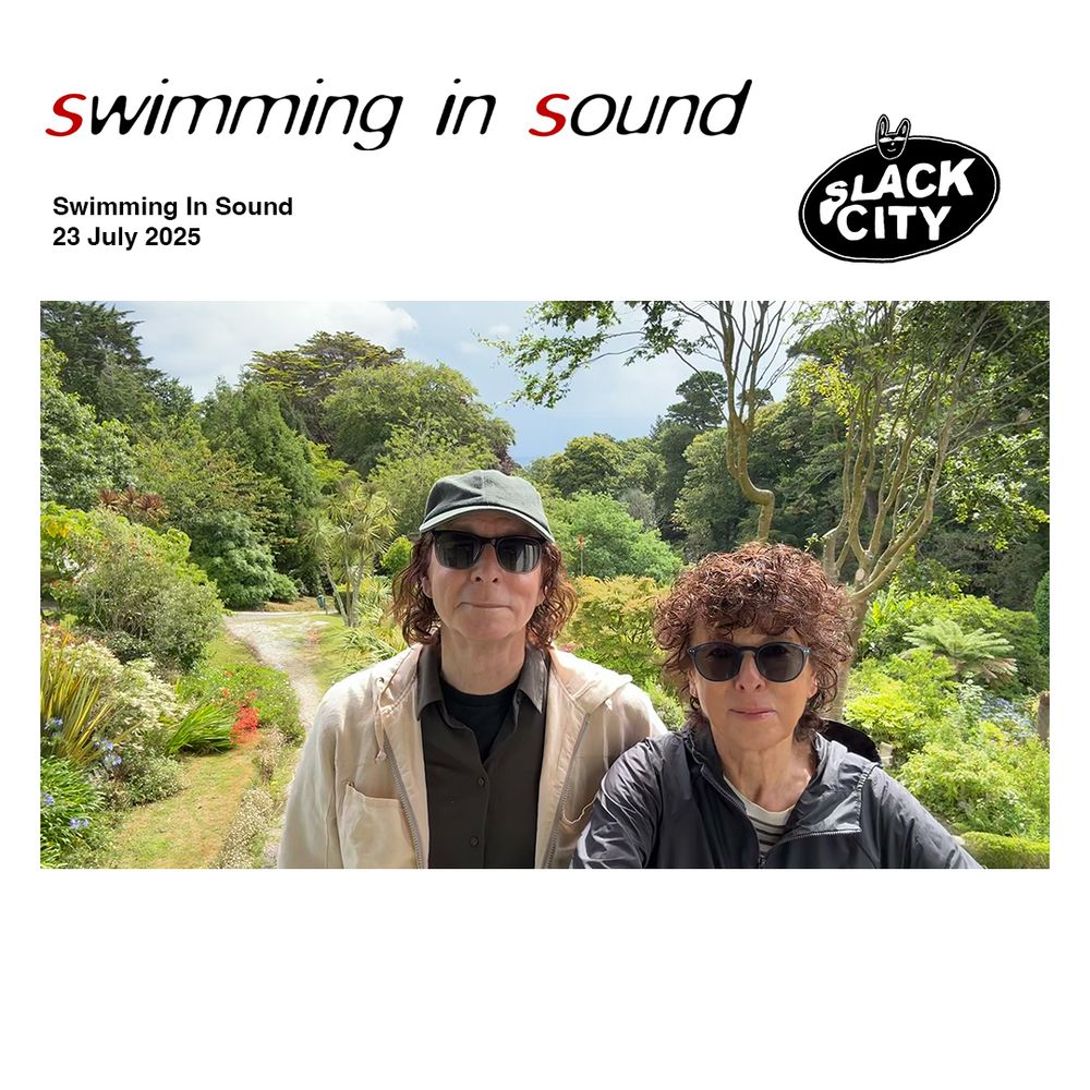Yes, it's Wednesday, and time to Swim In sound again with Malka & Colin

Live on @slackcityradio, catchup on @totallyradio.

This week we are bringing you another of our “less chat more music” shows which does contain the usual selection of tracks & features but also features a mix. Nonetheless of course we include tracks by @wirehq, #minimalcompact and “something from us” this week, a bit of an oddity. A “lost” @immersion_hq remix of Bowery Electric dating from 1997! WE also feature a little section on our recent visit to Cornwall. 2 nights in the @fishfactoryarts, #penryn.

We dd however forget to mention that we are DJing at Slack City's London launch event. @thesociallondon  5 Little Portland St London W1W 7JD  6:30-1am £5

You can always see Immersion's upcoming live dates at https://immersionhq.uk

Please note also that for looking up tours by artists we play (including ourselves) – www.songkick.com & www.bandsintown.com are great ways to search. It’s worth looking even if we don’t announce dates!

Photo taken in Cornwall

If you love what we do, please share this post on socials!

Wednesdays at 1.00PM // Repeat on Friday - all times UK - On DAB in #brighton,  #manchester, #norwich,  #portsmouth & #london soon!

www.swimminginsound.com // www.slackcity.org.uk // @slackcity // email - swimming@swimminginsound.com

Tracklist

Sven Wunder // Scenic Byway
Yasmine Hamdan & Acid Arab // Hon w Honak هون (Acid Arab Dub Remix)
Ann Annie // the meadow (feat. Frankie Cosmos)
Patrik Berg Almkvisth // Morning in Tengboche
My Precious Bunny // Young Pup (demo)
Cubzoa // Choke
Holiday Ghosts // New River
Low Harness // Admissions
DJ Die // Back to Now
Brighde Chaimbeul // A' Chailleach
Library Card // Art School
FUTUREGiRL // Ven Aquí Conmigo
Wire // Practice Makes Perfect (Nine Sevens Version)
Minimal Compact // Night Light
Autocamper // Proper
Realizer // Beautiful Lament
Ranil // La Tuctuructia
Little Mazarn // Crystal Cave
Sam Prekop // Light Shadow
Robert Kretzschmar //…
