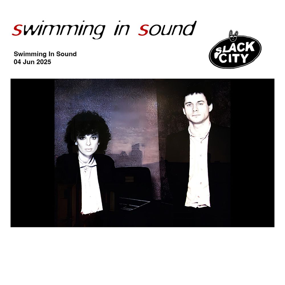 Yes, it's Wednesday, & Malka & Colin are Swimming in Sound agin

Live on Slack City, catchup on @totallyradio.

This week we present the second of two shows long on music & short on speech. Consequently no Andy but we do of course include tracks by Wire, Minimal Compact and “something from us” this week another track by Githead, the project in which Robin Rimbaud & Max Franken play alongside us.

Please note that for looking up tours by artists we play (including ourselves) – www.songkick.com & www.bandsintown.com are great ways to search. It’s worth looking even if we don’t announce dates!

Photo taken during the sessions for Raging Souls in 1985 by @roy.tee.3 // 

If you love what we do, please share this post on socials!

Wednesdays at 1.00PM // Repeat on Friday - all times UK - On DAB in #brighton,  #manchester, #norwich & #portsmouth

www.swimminginsound.com // www.slackcity.org.uk // @slackcity // email - swimming@swimminginsound.com

we play - 
Felbm
Nae:Tek & Roman Ridder
Alien Nosejob
Ulrich Schnauss & Jonas Munk
Bibi Club
Thing
Khalil EPI
The Limiñanas
The Royal Arctic Institute
Artificial Go
Rival Consoles
Muireann Ní Shé & Macdara Ó Faoláin
Slippers
Minimal Compact
Wire
Marisa Anderson
JB Dunckel & Jonathan Fitoussi
Thor & Friends
Francis Pig
Ammar 808
Le Volume Courbe
Bob Dylan
DJ SoFa
Githead
Hammock
Antony Szmierek
3hattrio