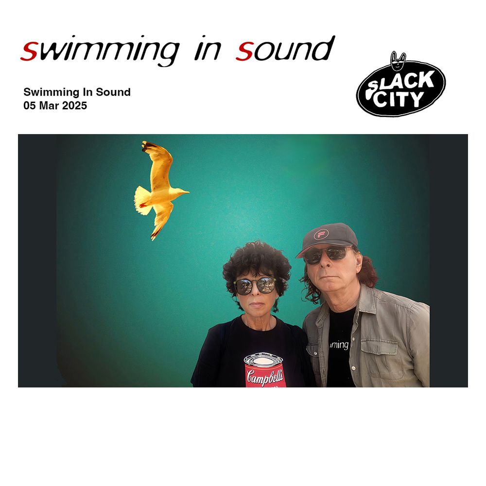 Yes, it's Wednesday, time for Swimming In Sound Malka & Colin's selection of tunes for this week - banging or otherwise :)

Live on Slack City, catchup on @totallyradio.

No Andy this week of course.  But we do include tracks by Wire, Minimal Compact and “something from us” – 
With Nanocluster Vol.3 (Immersion | SUSS) now out we are continuing to work our way through the album.
All info here - https://swim.fanlink.tv/Nanocluster3

Please note that for looking up tours by artists we play (including ourselves) – www.songkick.com & www.bandsintown.com are great ways to search. It’s worth looking even if we don’t announce dates!

Photo taken in The Far Away

If you love what we do, please share this post on socials!

Wednesdays at 1.00PM // Repeat on Friday - all times UK - On DAB in #brighton,  #manchester, #norwich & #portsmouth

www.swimminginsound.com // www.slackcity.org.uk // @slackcity // email - swimming@swimminginsound.com - we are also now on Bluesky @swimminginsound.bsky.social to connect. 

#swimminginsound #slackcityradio #slackcitymcr #brightonandhove #mcr 

Below are links to some of the artists played & or their record companies. If you see yourself drop us a like or better still share the show on socials!
